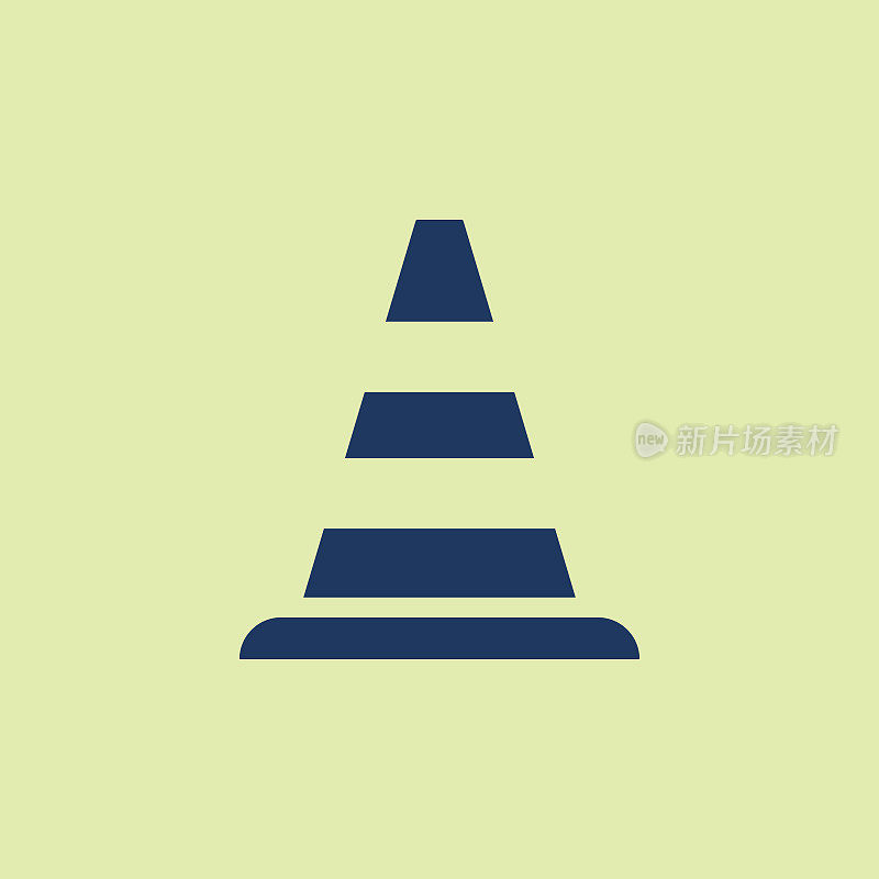 Traffic Cone Icon Flat